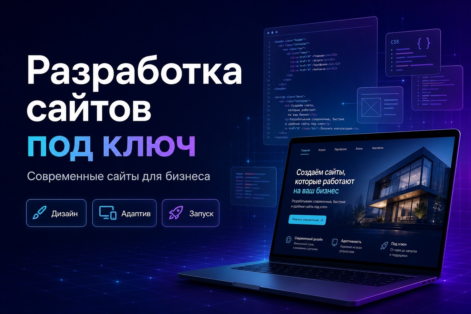 Разработка сайта под ключ